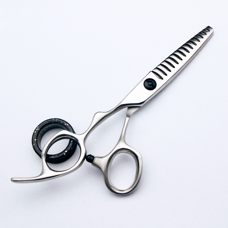 Left Hand 5.5 Inch 440C Shark Teeth Hairdressing Thinning Scissors