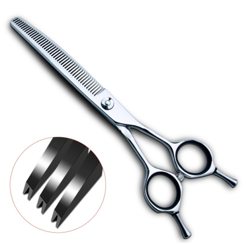 440C Hi-Q 6.5 inch pet grooming curved thinner scissors，Flipper V-shaped teeth shear