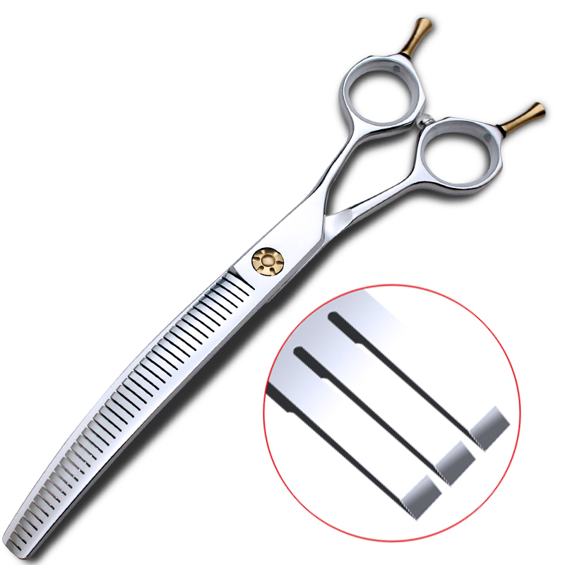 7 inch Pet Grooming Piano Flipper Curved Thinner Scissors